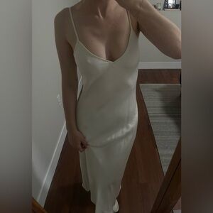aritzia satin maxi dress